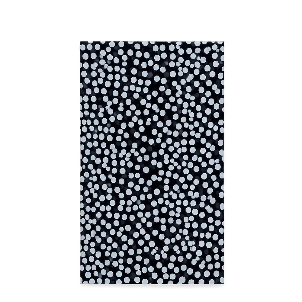 St. John Black & White Polka Dot Scarf. Designer Preppy Classic